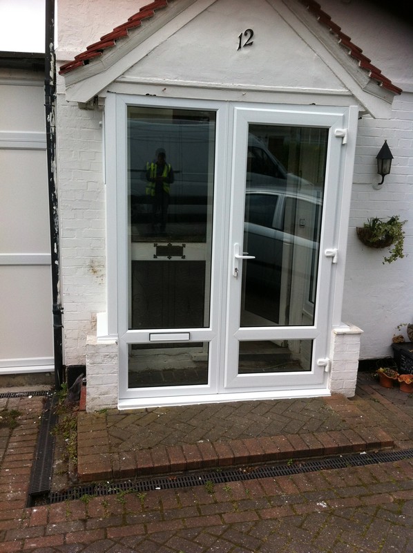 uPVC French doors fitted as front entrance in Plumstead